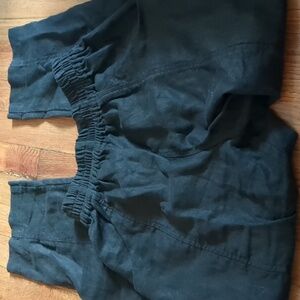 Elizabeth Suzanne Clyde Work pants x-small in black mid weight linen